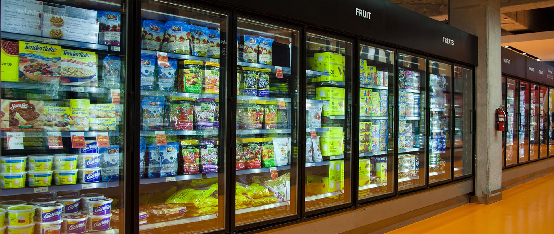 ORZ and ONRZ Glass Door Reach-In Frozen Food Display Cases